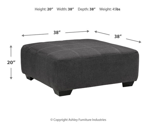 Ambee - Oversized Accent Ottoman - Slate Accent Ottomans by Benchcraft® - Walls Furniture & Mattress