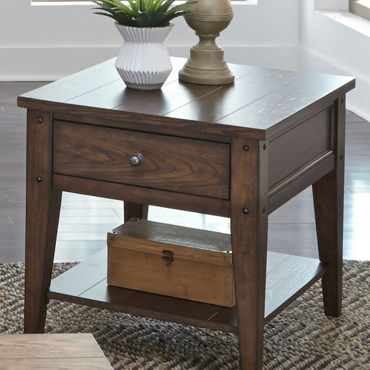 Lake House - End Table End Tables by Liberty Furniture - Walls Furniture & Mattress