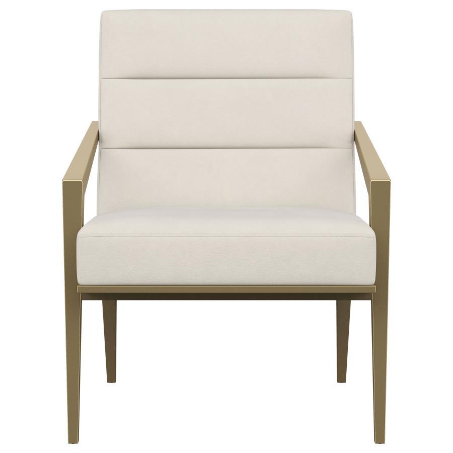 Kirra - Upholstered Metal Arm Accent Chair Arm Chairs by Coaster Fine Furniture - Walls Furniture & Mattress