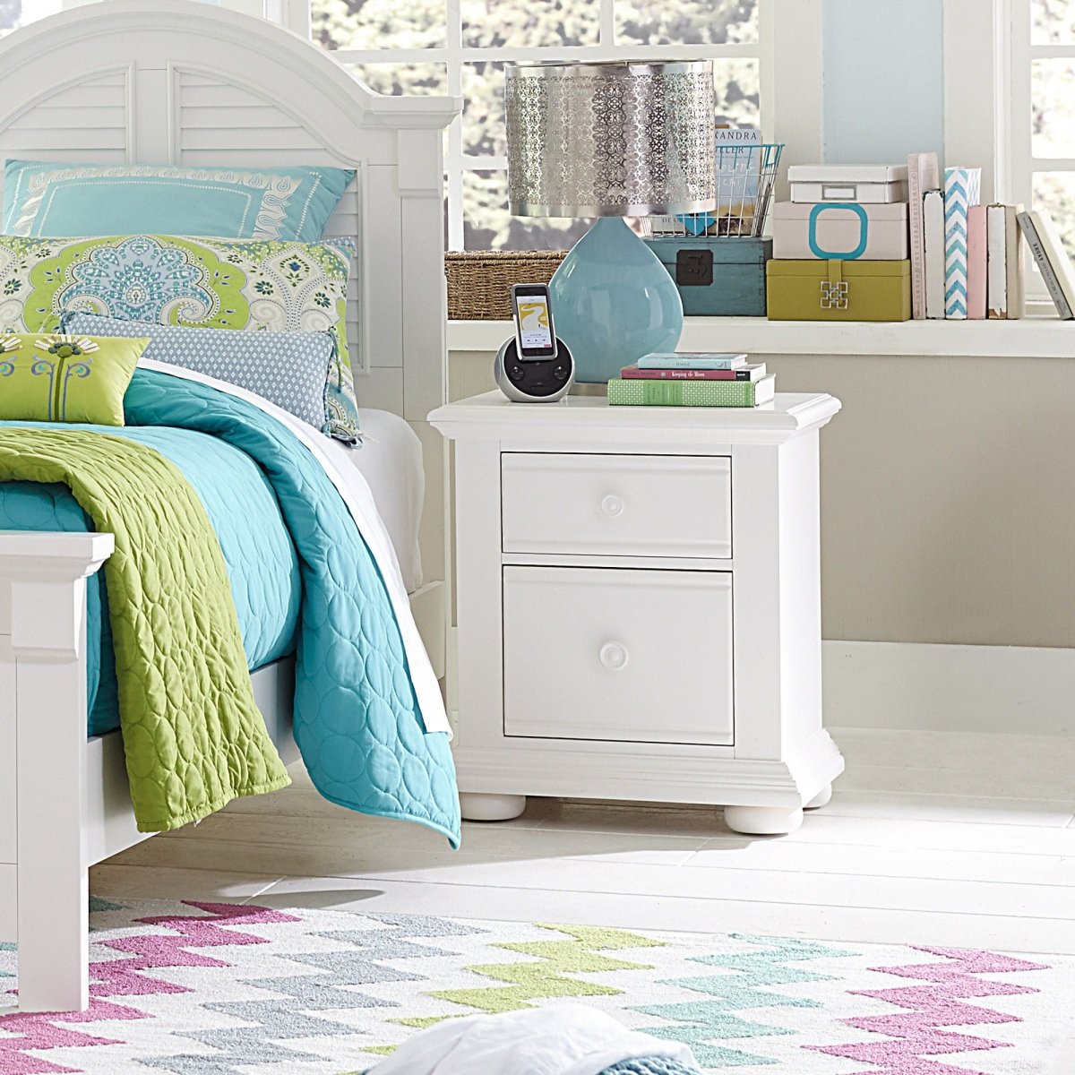 Summer House - 2 Drawer Nightstand - White Nightstands by Liberty Furniture - Walls Furniture & Mattress