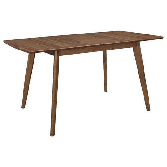 Alfredo - Extension Leaf Dining Table - Natural Walnut Dining Tables with Extensions by CoasterEveryday - Walls Furniture & Mattress