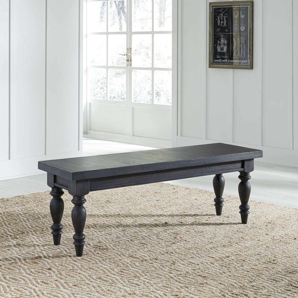 Harvest Home - Backless Bench - Black Dining Benches by Liberty Furniture - Walls Furniture & Mattress