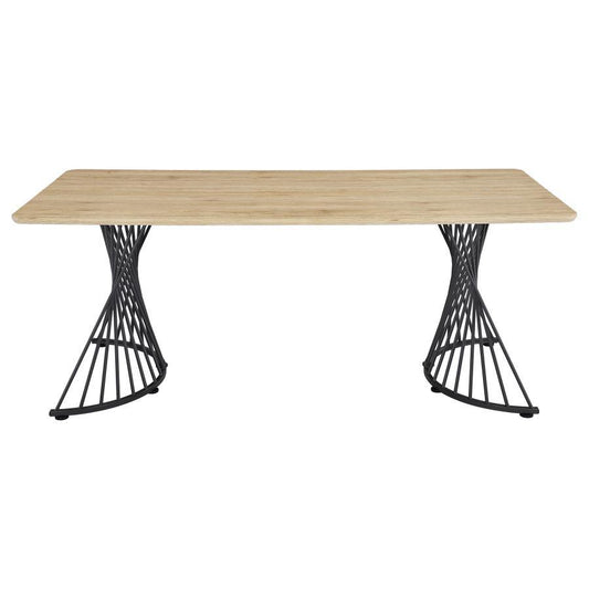 Altus - Composite Wood Dining Table - Natural Oak Dining Tables by CoasterEveryday - Walls Furniture & Mattress