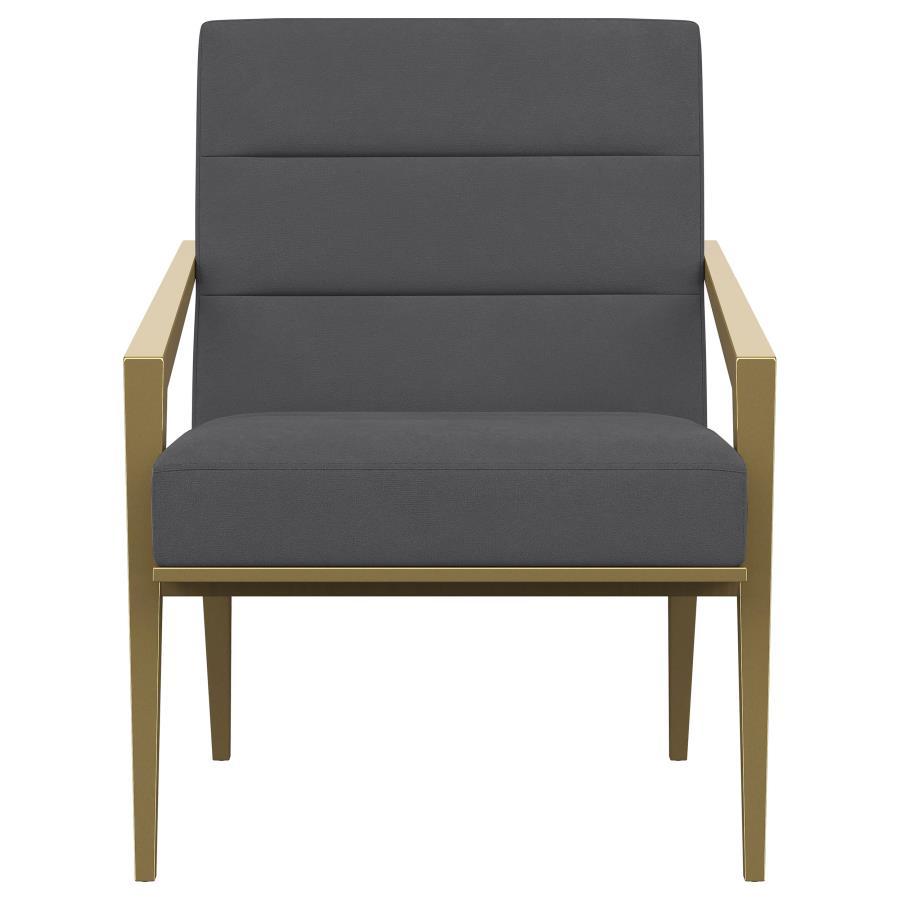 Kirra - Upholstered Metal Arm Accent Chair Arm Chairs by Coaster Fine Furniture - Walls Furniture & Mattress