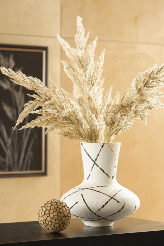 Brockford - Vase - Cream / Black / Brown Vases & Jars by Signature Design by Ashley® - Walls Furniture & Mattress
