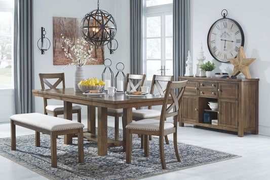 Moriville - Rectangular Dining Table Set 5 Piece Dining Room Sets by Signature Design by Ashley® - Walls Furniture & Mattress