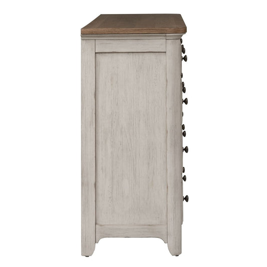 Farmhouse Reimagined - 8 Drawer Dresser - White Dressers by Liberty Furniture - Walls Furniture & Mattress