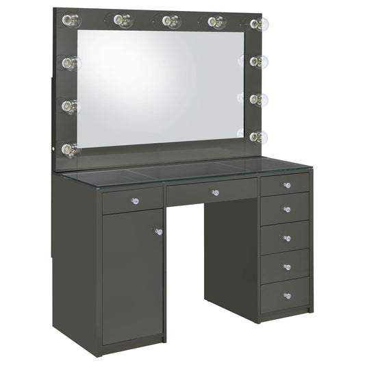 Acena - 7 - Drawer Vanity Set With Lighting Vanity Sets by CoasterEssence - Walls Furniture & Mattress