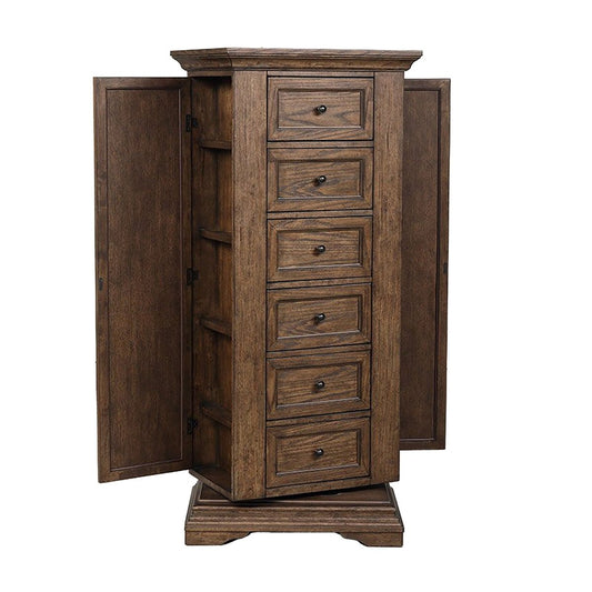 Mar Vista - Swivel Lingerie Chest With Mirror - Walnut Lingerie Chests by New Classic - Walls Furniture & Mattress