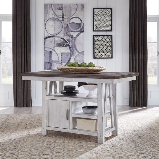 Farmhouse - 5 Piece Gathering Table Set - White 5 Piece Dining Room Sets by Liberty Furniture - Walls Furniture & Mattress