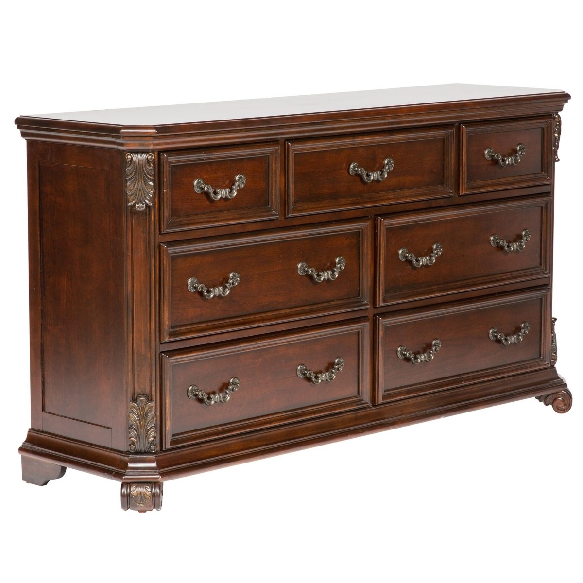 Messina Estates - 7 Drawer Dresser - Dark Brown Dressers by Liberty Furniture - Walls Furniture & Mattress