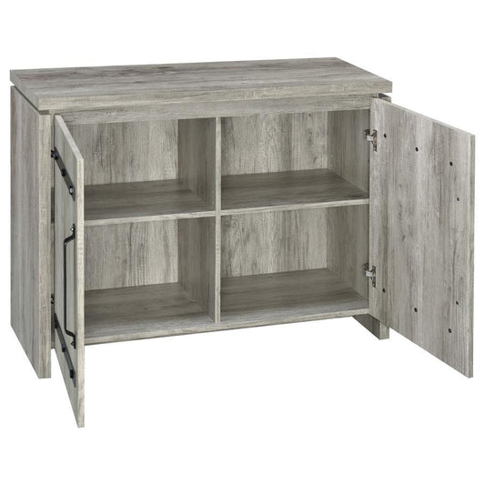 Enoch - 2 Door Engineered Wood Accent Cabinet - Gray Driftwood Accent Cabinets by CoasterEveryday - Walls Furniture & Mattress