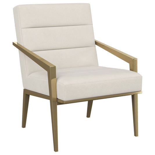 Kirra - Upholstered Metal Arm Accent Chair Arm Chairs by Coaster Fine Furniture - Walls Furniture & Mattress