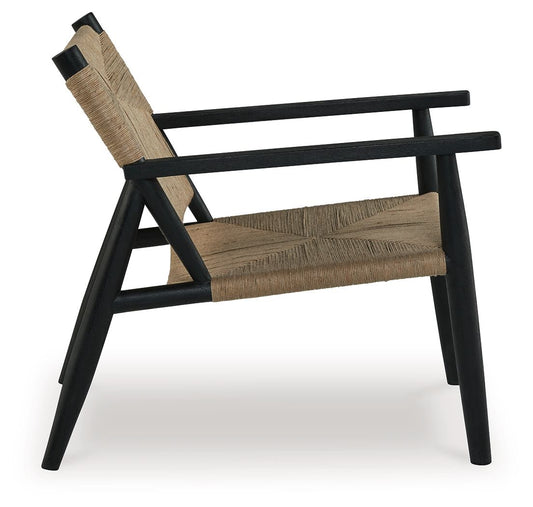 Halfmore - Accent Chair - Black / Natural Accent Chairs by Signature Design by Ashley® - Walls Furniture & Mattress