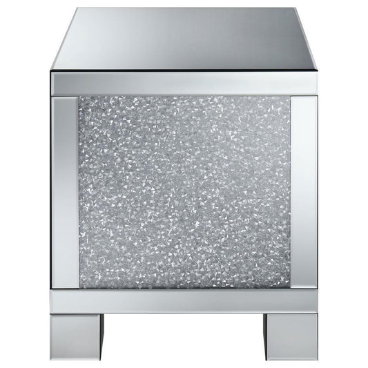 Gillian - Rectangular Mirrored Acrylic Side End Table - Silver End Tables by CoasterElevations - Walls Furniture & Mattress