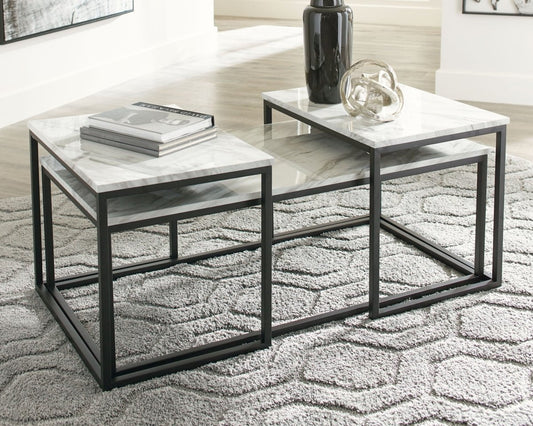 Donnesta - Occasional Table Set (Set of 3) - Gray / Black Table Sets by Signature Design by Ashley® - Walls Furniture & Mattress