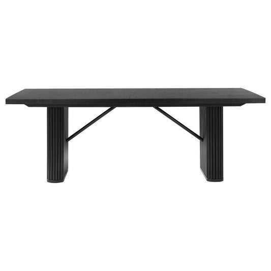 Catherine - Rectangular Wood Dining Table - Black Dining Tables by Coaster Fine Furniture - Walls Furniture & Mattress