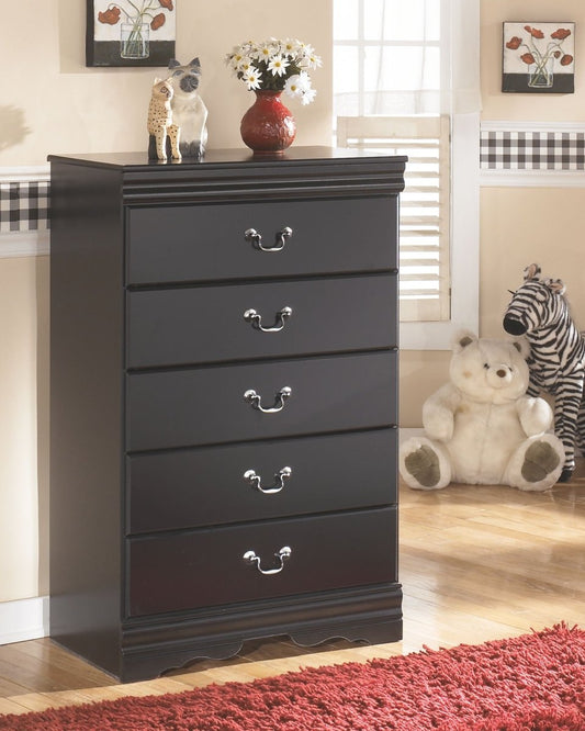 Huey Vineyard - Five Drawer Chest - Black Accent Chests by Signature Design by Ashley® - Walls Furniture & Mattress