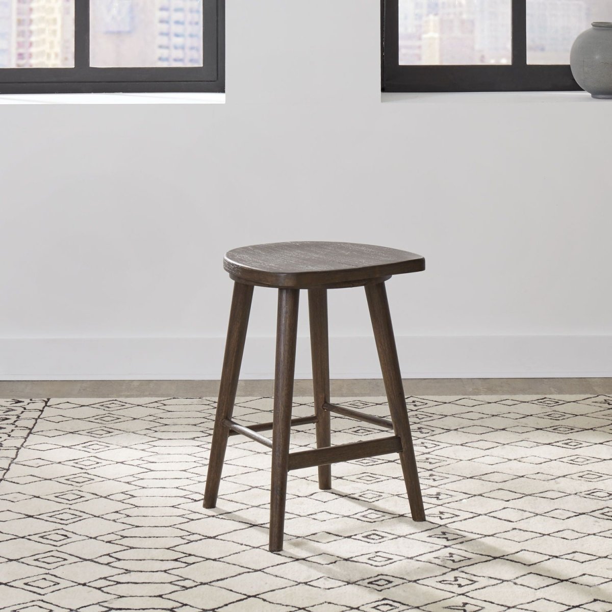 City View - Console Stool (RTA) - Coffee Bean Counter Height (24" - 27") by Liberty Furniture - Walls Furniture & Mattress