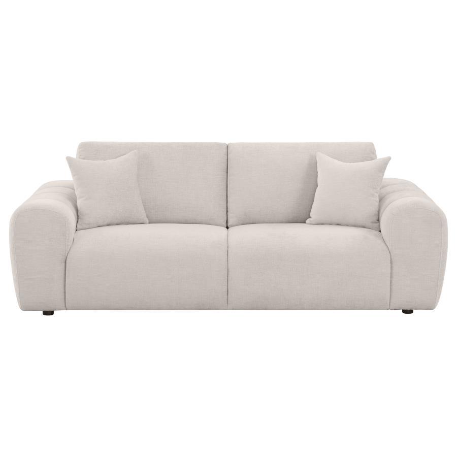 Burnett - Chenille Upholstered Wide Arm Sofa Stationary Sofas by Coaster Fine Furniture - Walls Furniture & Mattress