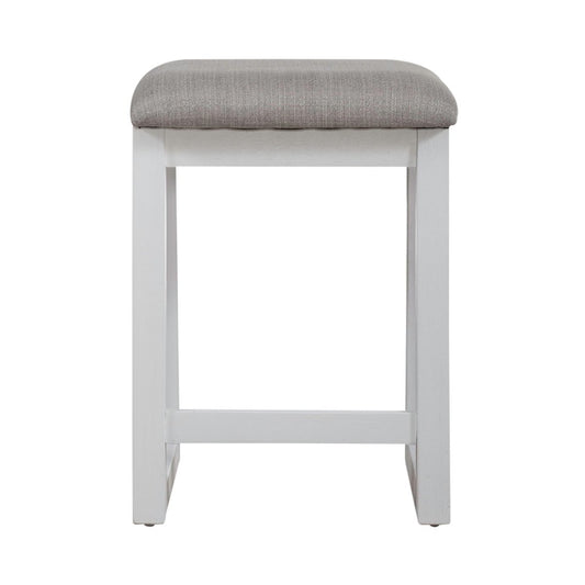 Palmetto Heights - Upholstered Console Stool - White Counter Height (24" - 27") by Liberty Furniture - Walls Furniture & Mattress