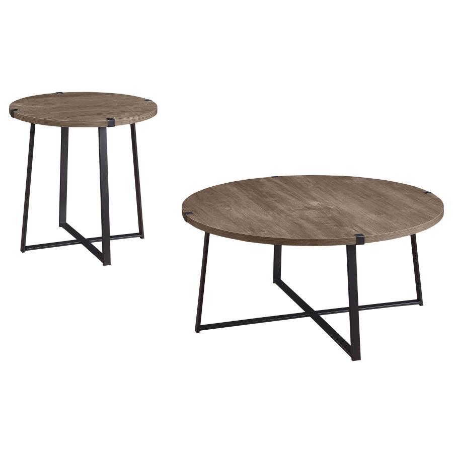 Marcus - Round Coffee Table Set Table Sets by Coaster Fine Furniture - Walls Furniture & Mattress