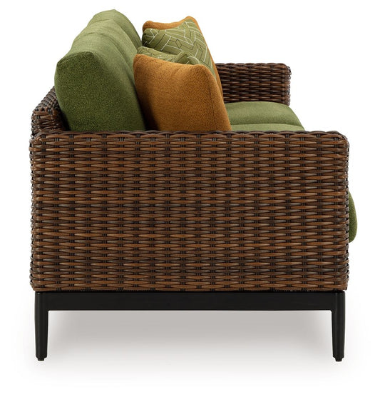 Horizon Hall - Sofa With Cushion - Brown / Green Sofas by Signature Design by Ashley® - Walls Furniture & Mattress