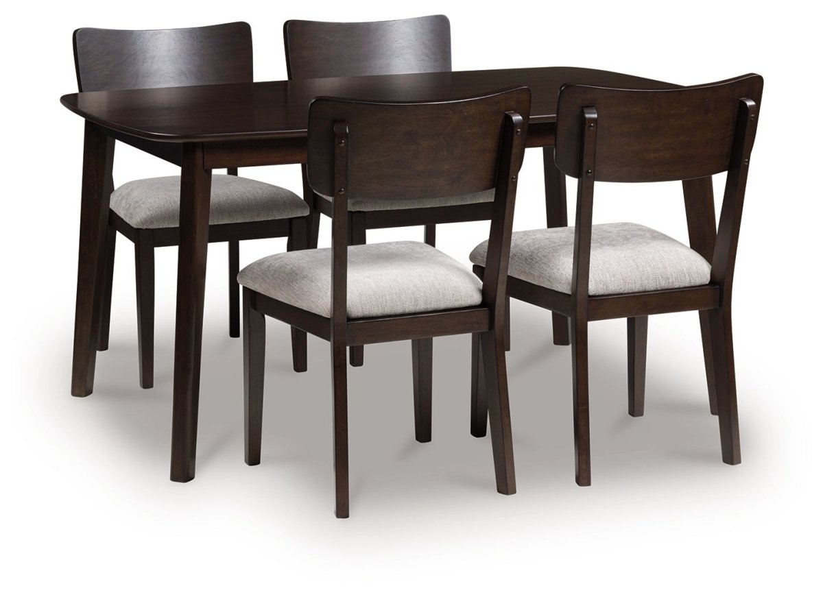 Mallenette - Merlot - Dining Room Table Set (Set of 5) 5 Piece Dining Room Sets by Signature Design by Ashley® - Walls Furniture & Mattress