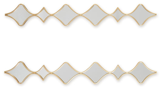 Harriswood - Accent Mirror Set (Set of 2) - Gold Finish Accent Mirrors by Signature Design by Ashley® - Walls Furniture & Mattress