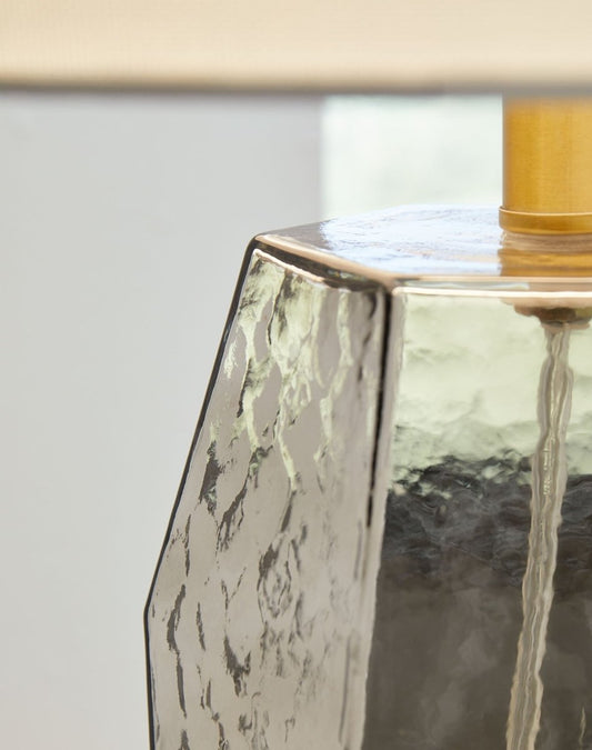 Taylow - Glass Table Lamp - Gray Table Lamps by Signature Design by Ashley® - Walls Furniture & Mattress