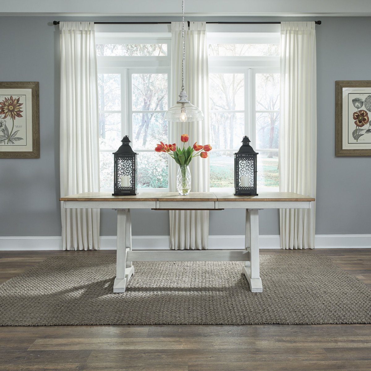 Lindsey Farm - Trestle Table Dining Tables by Liberty Furniture - Walls Furniture & Mattress