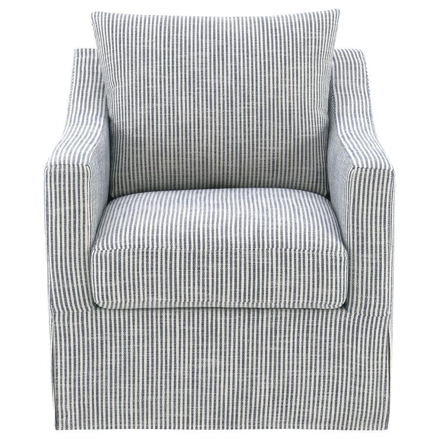 Winter - Upholstered Sloped Arm Accent Swivel Chair Swivel Chairs by Coaster Fine Furniture - Walls Furniture & Mattress