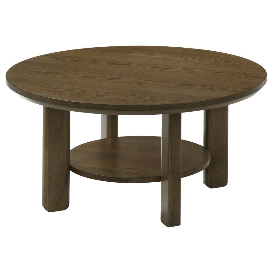 Ottowa - Round Wood Table With Shelf End Tables by Coaster Fine Furniture - Walls Furniture & Mattress