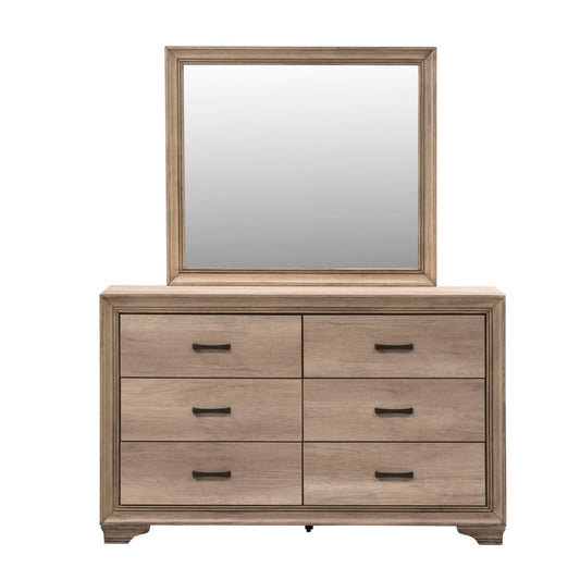 Sun Valley - Dresser & Mirror - Light Brown Dresser & Mirror by Liberty Furniture - Walls Furniture & Mattress