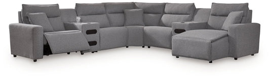 Modmax II - Reclining Sectional - Salt And Pepper Reclining Sectionals by Signature Design by Ashley® - Walls Furniture & Mattress