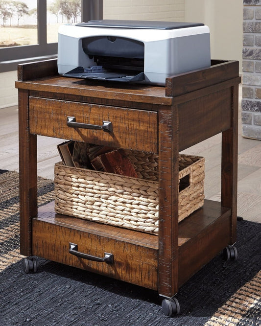 Baldridge - Printer Stand - Rustic Brown Printer Stands by Signature Design by Ashley® - Walls Furniture & Mattress