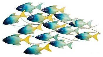 Dullcott - Indoor/Outdoor Wall Decor - Blue / Teal / Yellow Wall Decor by Signature Design by Ashley® - Walls Furniture & Mattress