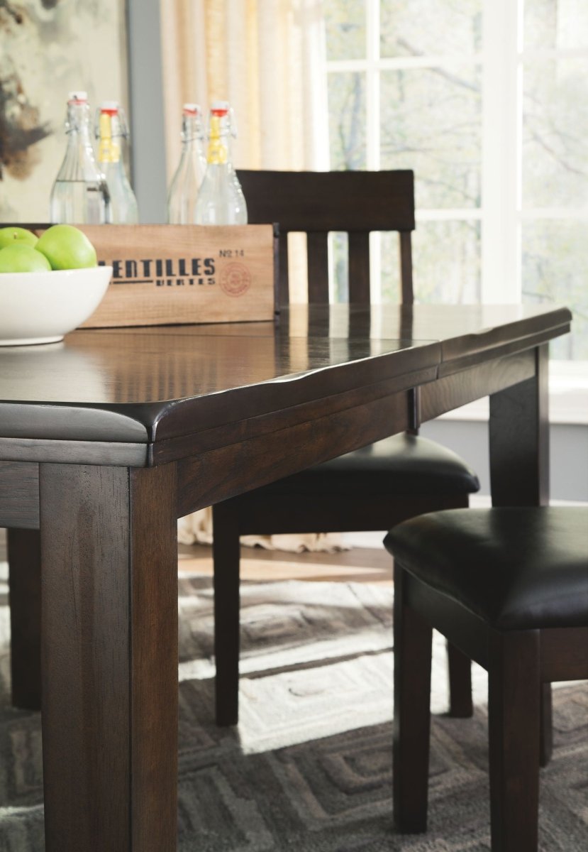 Haddigan - Dark Brown - Rectangular Dining Room Extension Table Dining Tables with Extensions by Signature Design by Ashley® - Walls Furniture & Mattress
