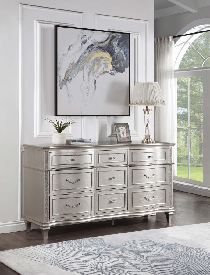 Evangeline - 9 - Drawer Dresser Dressers by CoasterElevations - Walls Furniture & Mattress