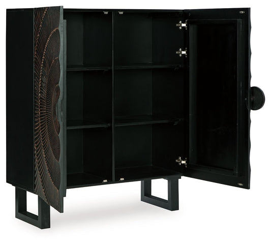 Fosterman - Accent Cabinet - Distressed Black Accent Cabinets by Signature Design by Ashley® - Walls Furniture & Mattress