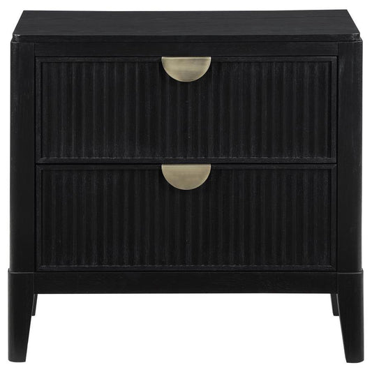 Brookmead - 2 - Drawer Nightstand - Black Accent Nightstands by Coaster Fine Furniture - Walls Furniture & Mattress