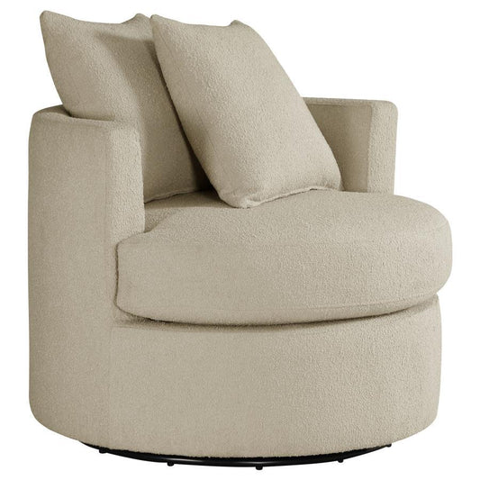 Debbie - Upholstered Swivel Accent Chair Swivel Chairs by CoasterEveryday - Walls Furniture & Mattress