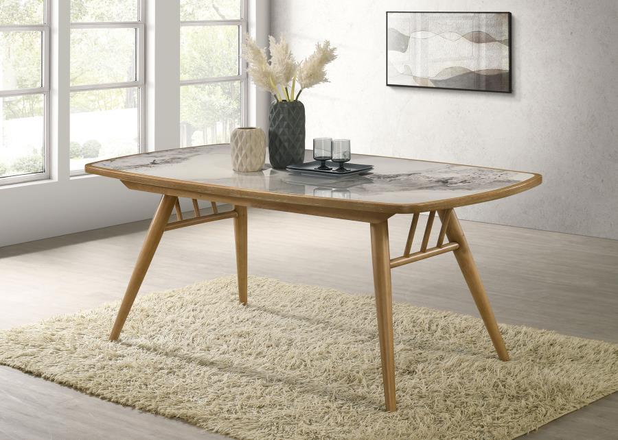 Croyden - 73" Rectangular Dining Table - Weathered Natural Dining Tables by Coaster Fine Furniture - Walls Furniture & Mattress