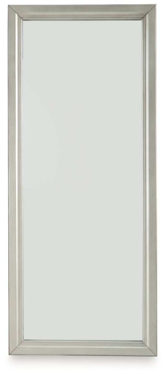 Evesen - Floor Standing Mirror With Storage - Champagne Floor Mirrors by Signature Design by Ashley® - Walls Furniture & Mattress