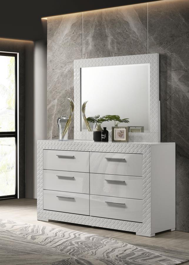 Ives - 6 - Drawer Dresser Dressers by Coaster Fine Furniture - Walls Furniture & Mattress