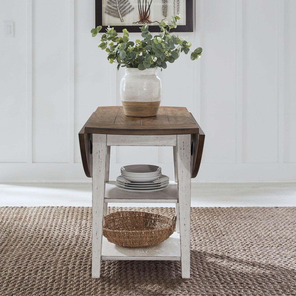 Al Fresco - Drop Leaf Table - White Dining Tables by Liberty Furniture - Walls Furniture & Mattress