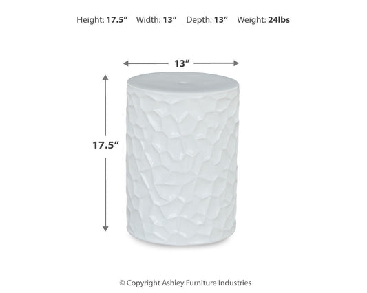 Jungrove - Stool - White Accent Stools by Signature Design by Ashley® - Walls Furniture & Mattress