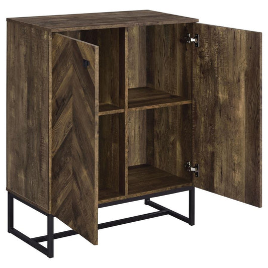 Carolyn - 2 Door Engineered Accent Wood Cabinet - Rustic Oak Accent Cabinets by CoasterEveryday - Walls Furniture & Mattress