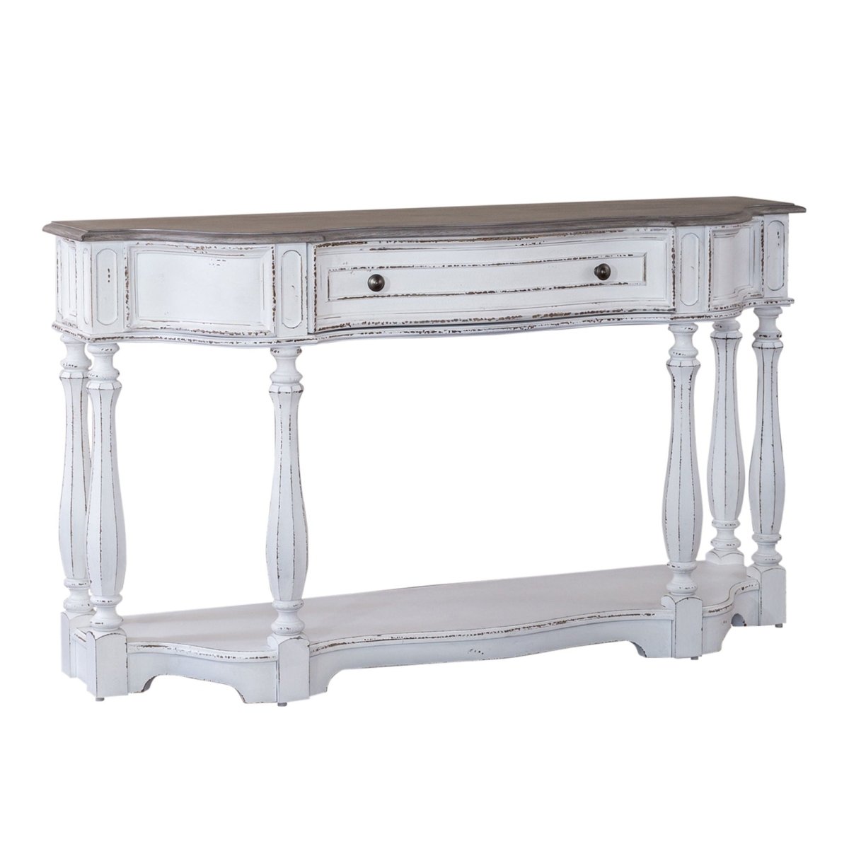 Magnolia Manor - Hall Console Table - White Console Tables by Liberty Furniture - Walls Furniture & Mattress