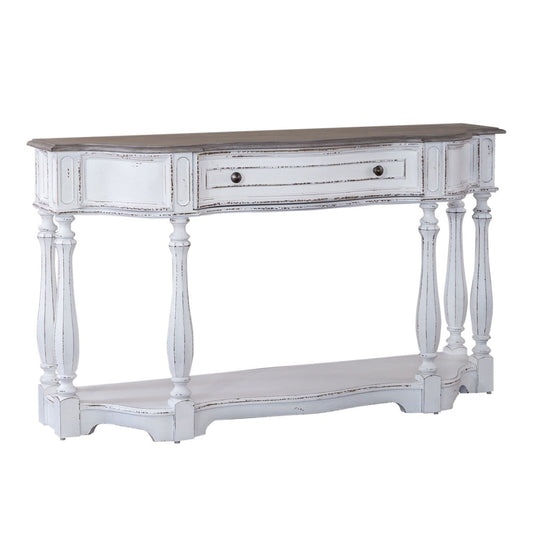 Magnolia Manor - Hall Console Table - White Console Tables by Liberty Furniture - Walls Furniture & Mattress